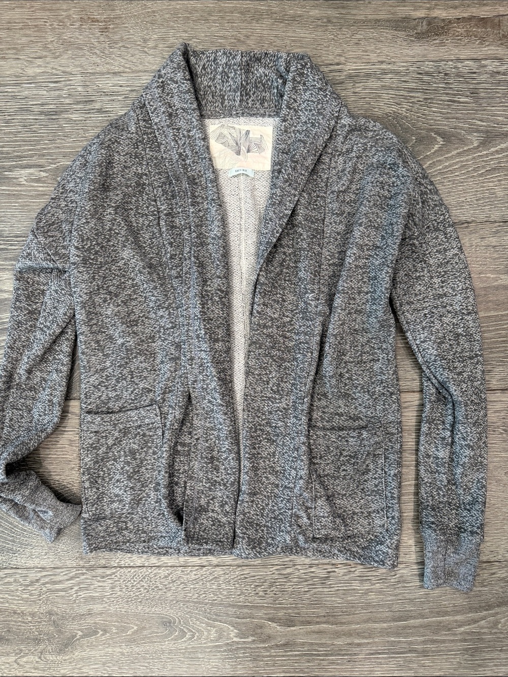 Kimchi Blue Heather Gray Shawl-Collar Open-Front Cardigan